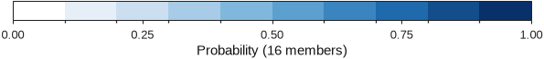 probability colour scale