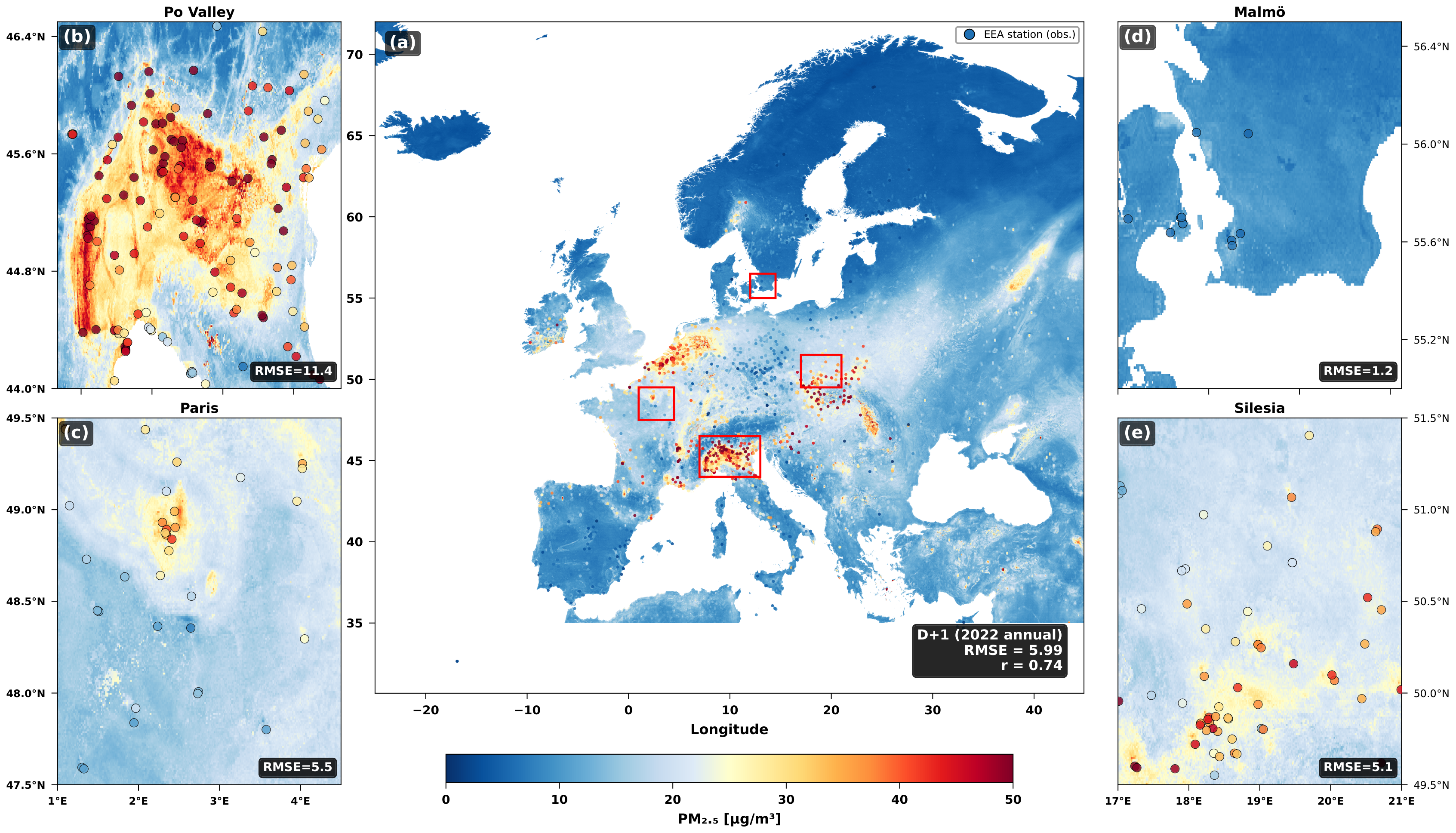 CRAN-PM teaser: 1 km PM2.5 predictions across Europe