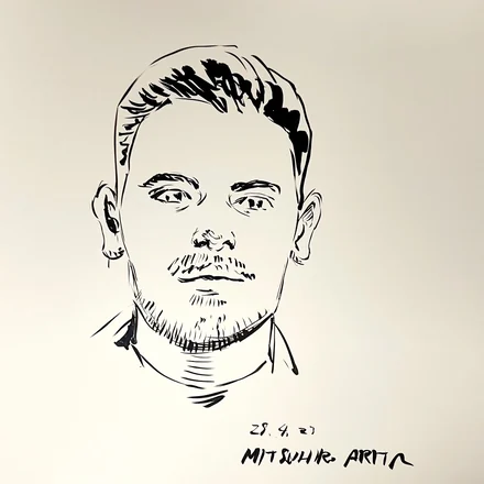 Ammar Kheder, portrait illustré par Mitsuhiro Arita