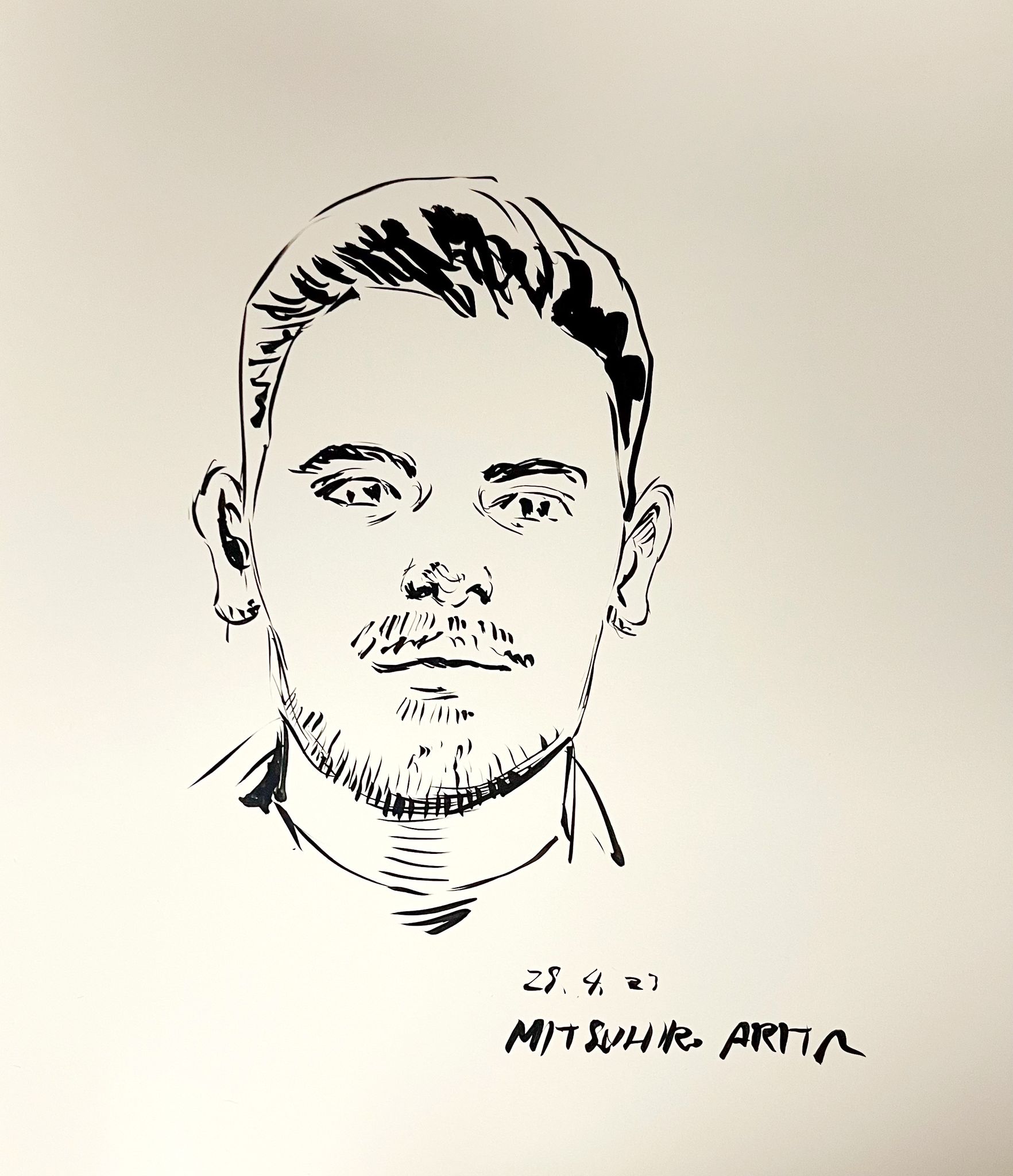 Ammar Kheder, portrait illustrated by Mitsuhiro Arita