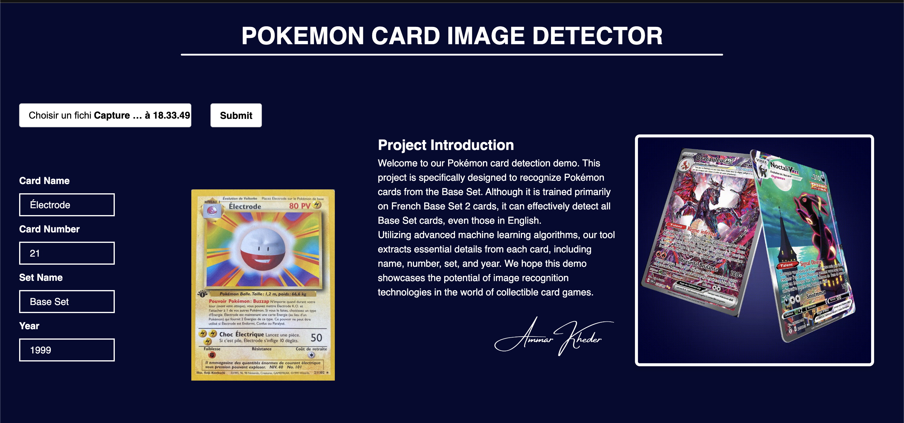 Pokémon Card Detection demo